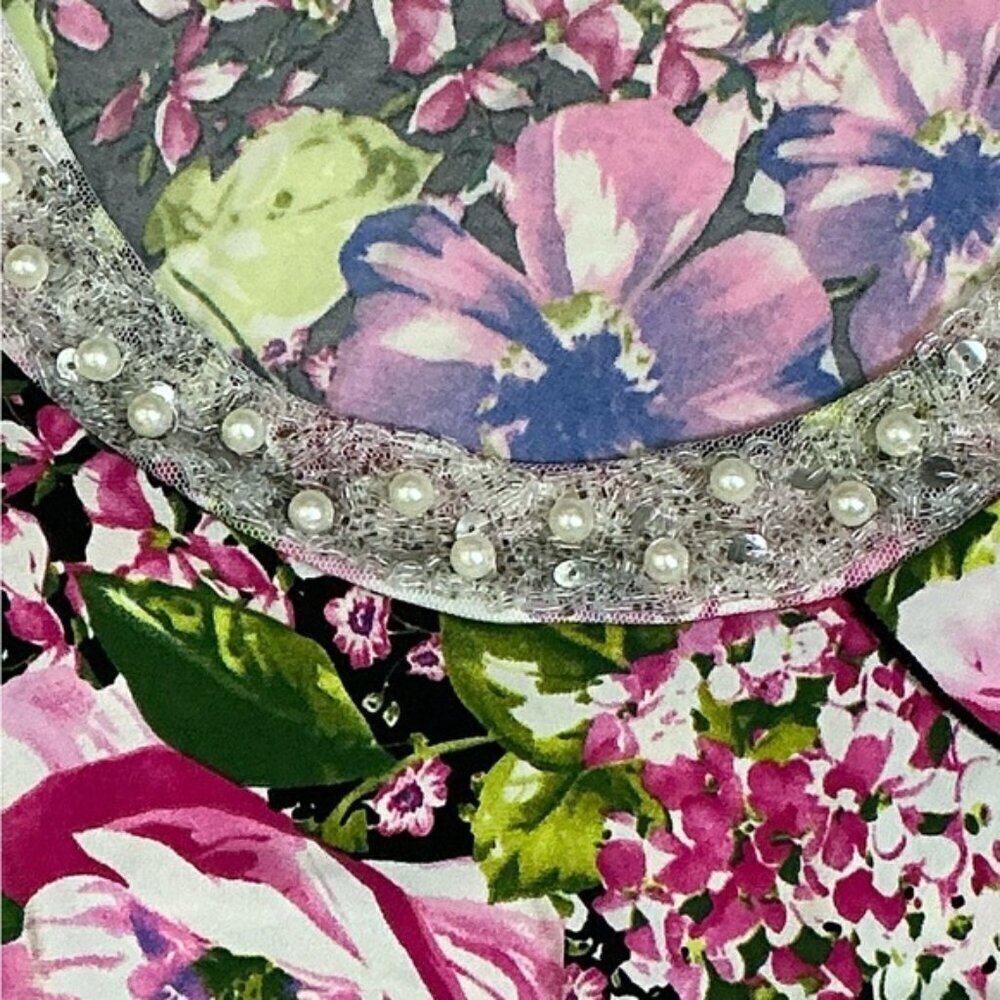Dress Barn Cascade Ruffle Embellished Sleeveless Top Pink Purple Plus 14/16 - Picture 10 of 16